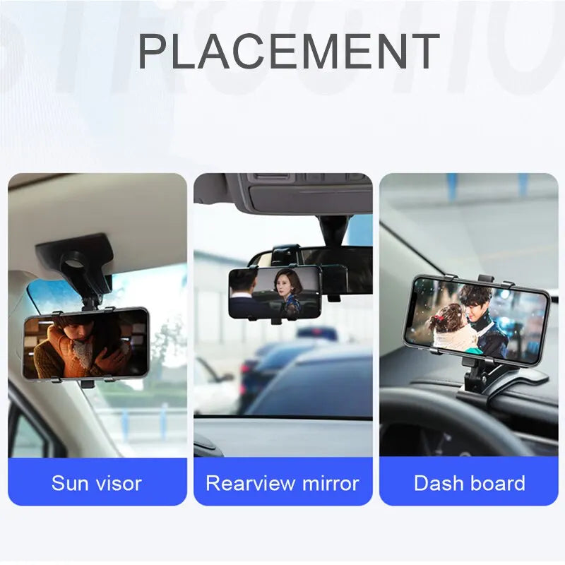 360° Car Phone Holder – Secure Dashboard Mount for All Phones