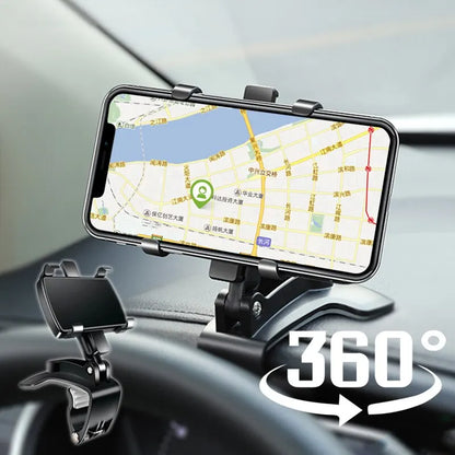 360° Car Phone Holder – Secure Dashboard Mount for All Phones